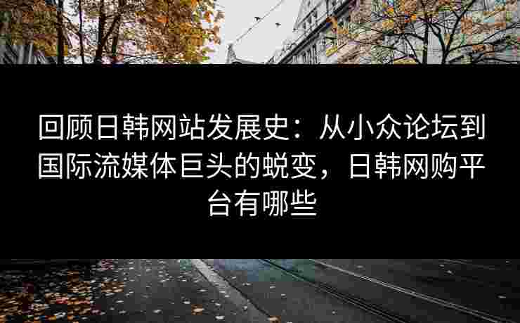 回顾日韩网站发展史：从小众论坛到国际流媒体巨头的蜕变，日韩网购平台有哪些